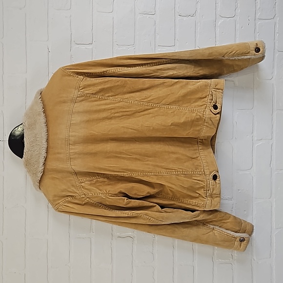 🦫 Roots Corduroy Teddy Collar 90s Y2K Look Vintage Jacket - Picture 3 of 5